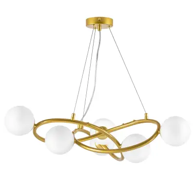 799063 Люстра GLOBO 6х6W (led) G9 ЗОЛОТО/БЕЛЫЙ Lightstar