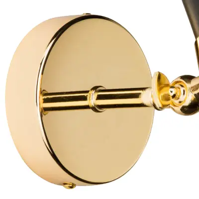 816617 Бра DUMO 1х40W E14 ЧЕРНЫЙ МАТОВЫЙ/ЗОЛОТО