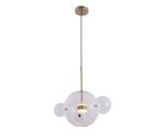 07545-4,21(36) Подвес Галла прозрачный (цвет корпуса латунь) w40*45 h200 Led 14W (3000К)