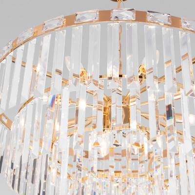 Умная подвесная хрустальная люстра 10130/10 золото