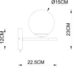 Бра Arte Lamp ALCOR A2224AP-1BK, 1хE14