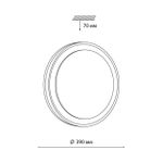 7620/DL PALE SN 046 Светильник пластик/белый/черный/медный LED 48Вт c ДУ 3000-4200-6300К D390 IP43 пульт ДУ AKUNA