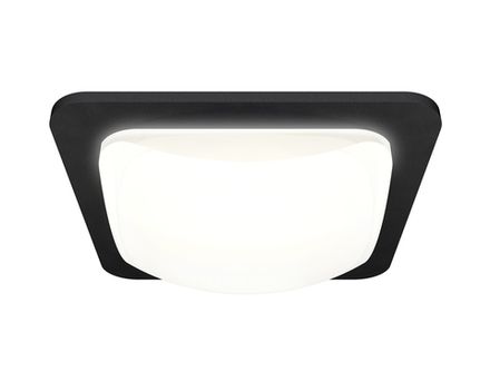 Комплект встраиваемого светильника с акрилом XC7902014 SBK/FR черный песок/белый матовый MR16 GU5.3 (C7902, N7756)