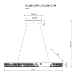 Люстра подвесная Elegance Gold FL1106-11PO, LED