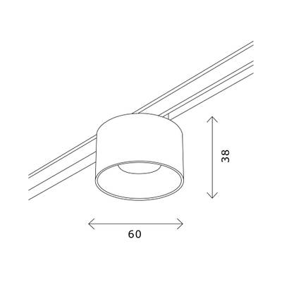 ST669.336.05 Магнитный трековый светильник Латунь LED 1*5W 3000K 350Lm Ra&gt;90 36° IP20 D60xH38 24V