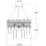 Подвесная люстра Arte Lamp WEZEN A1006SP-8CC, 8хE14