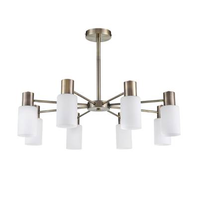 8100/8C COMFI LN25 бронза/белый металл/стекло Люстра потолочная Е14 8*40W 220V MAVE