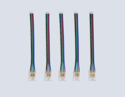 Соединитель гибкий односторонний COB RGB 12/24V для лент 10mm GS7411 (4 конт.) (5шт. в комплекте)