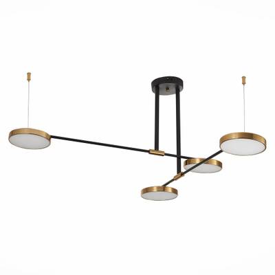 SL1605.403.04 Светильник подвесной ST-Luce Черный/Латунь, Белый LED 4*8,5W 3000K