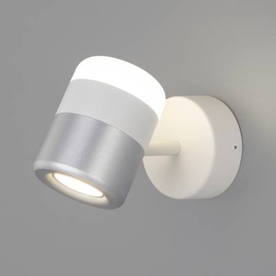 Настенный светодиодный светильник в стиле минимализм 20165/1 LED белый / серебро