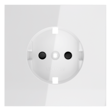 VLS000701 Накладка для розетки с заземлением и защитными шторками, S70 (белый глянцевый). (ТМ Maytoni)