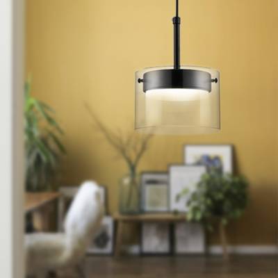 8232/1 COMFI LN25 193 черный/прозрачный, металл/стекло Подвес LED GX70 1*10W 220V NATALINA