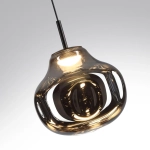 5097/4LC PENDANT ODL25 363 черный/дымчатый/металл/стекло Подвес LED 4W 4000K 388Лм VASO
