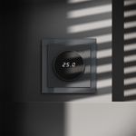VLS070107 Терморегулятор электронный VOLTUM S70 с индикацией и датчиком, для теплого пола, (графит) (ТМ Maytoni)