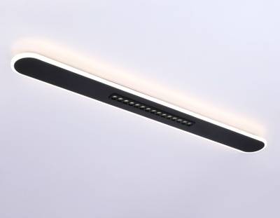 Потолочный светодиодный светильник FL51448 BK черный 70W 3000K-6400K+4200K 1200*125*40 (Без ПДУ)