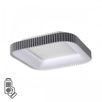 7769/56L AVRA LED SN Светильник металл/белый/серый LED 56Вт+14Вт 3000-6000K 500х500 IP43 пульт ДУ+подсветка SHARMEL