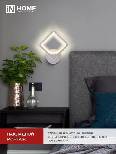 Светильник светодиодный ELEGANT ARISTO-W 15Вт 3000-6500К 1050лм 230В STEP COLOR бел. IN HOME 4690612043111