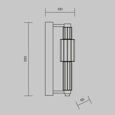 Настенный светильник (бра) Verticale 3000К 8Вт, MOD308WL-L9CH3K. TM Maytoni