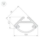 Профиль SL-KANT-H10-2000 ANOD (Arlight, Алюминий)