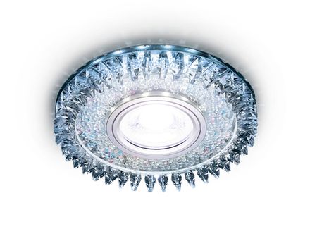 Встраиваемый точечный светильник со светодиодной лентой S389 CH хром/прозрачный хрусталь/MR16+3W(LED COLD)