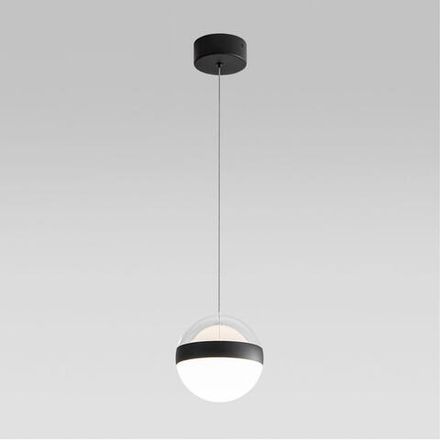 5075/12L L-VISION ODL24 389 черный/прозрачн./молочный/металл/акрил Подвес LED 12W 4000K 600лм RONI