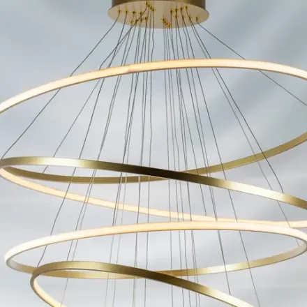 736483 Люстра ROTONDA 293W LED 8471LM 120G ЗОЛОТО 3000K