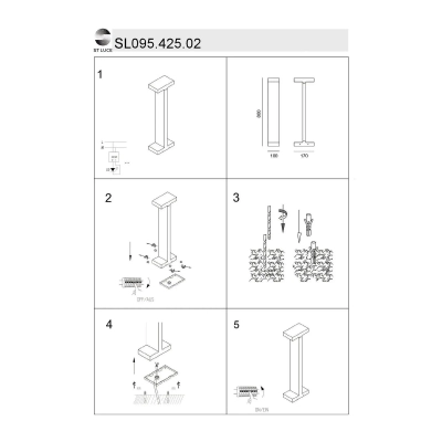 SL095.425.02 Светильник уличный наземный ST-Luce Черный LED 2*5W 4000K