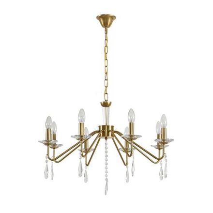 8319/8 CLASSI шампань/прозрачный, металл/хрусталь Люстра E14 8*40W 220V SEVERINA