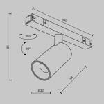 Трековый светильник Фокус / Focus Led Basity 3000K/6000K 5Вт 36°, TR176-1-5WTW-M-B. TM Maytoni