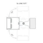 Профиль с экраном SL-LINE-7477-2500 WHITE+OPAL (Arlight, Алюминий)