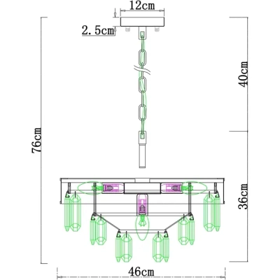 Подвесная люстра Arte Lamp ANNABELLE A1008LM-6GO, 6хE14