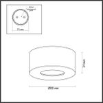 4284/7CL HIGHTECH ODL22 401 золотистый/металл Потолочный светильник IP20 LED 7W 781Лм 3000K BENE