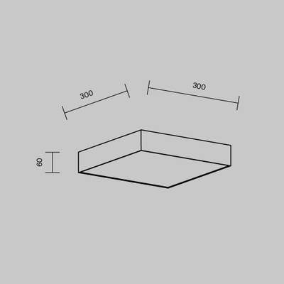 Потолочный светильник Zon 3000K 36W 120°, C032CL-36W3K-SQ-B. TM Maytoni