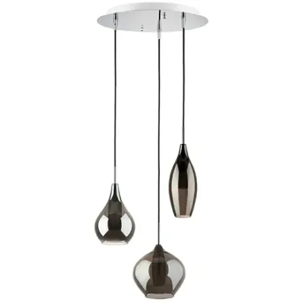 803057 Подвес PENTOLA 3х25W G9 ХРОМ/ДЫМЧАТЫЙ Lightstar