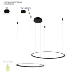 Люстра Crystal Lux MANZANA SP53W LED BLACK 2340/302N