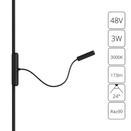Магнитный трековый светильник Arte Lamp RAPID A1162PL-1BK, 1хLED