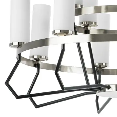 723125 Люстра FLUME 12х40W E14 ЧЕРНЫЙ МАТОВЫЙ/НИКЕЛЬ Lightstar