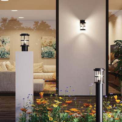4964/1W NATURE ODL22 737 черный/стекло Ландшафтный настен.светильник E27 1*60W IP44 MAGUS