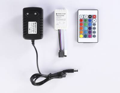 Комплект светодиодной ленты RGB GS2501 5050 30Led/ 7.2W m/ 12V IP65 RGB/ 5000*10*2.87mm/ кратность резки 100mm (4 конт.) (адаптер, вилка, контроллер, пульт в комплекте)