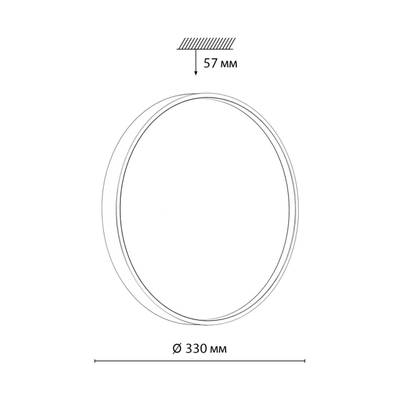 7745/CL COLOR SN Светильник светодиодный потолочный пластик/белый/синий LED 30Вт 4000К D330 IP43 MAVIC