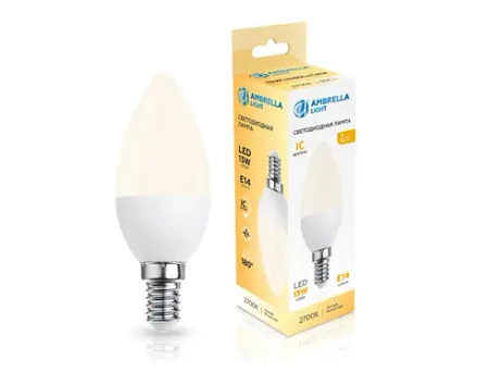 Лампа светодиодная 371313 LED C37 13W IC E14 2700K 175-265V