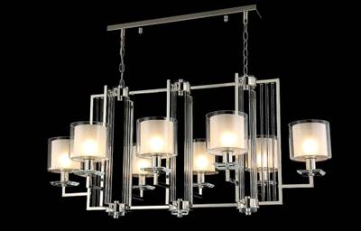 Люстра Crystal Lux NICOLAS SP8 L1000 NICKEL/WHITE 3400/308L