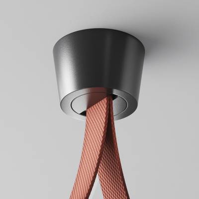 Чаша накладная Parity для двойного вывода ленты черная, TRA130CRDuo-B. TM Maytoni