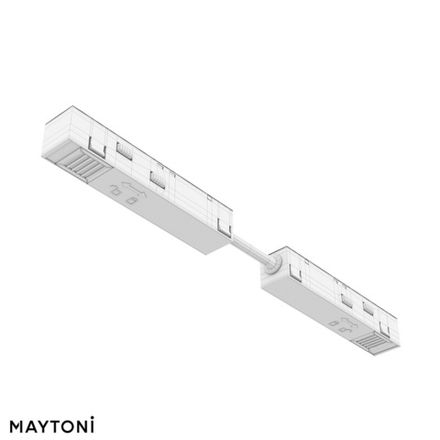 Коннектор питания прямой гибкий 5см Exility белый, TRA034CPC-42W-5. TM Maytoni
