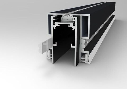 ST003.429.01 Профиль для SKYLINE 48 с демпф. системой в натяжной потолок (ПВХ+ТКАНЬ) ST-Luce Черный Длина 2 000мм