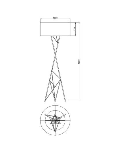 Торшер Lucia Tucci NAOMI F4730.5 gold