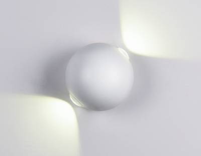 Настенный светодиодный светильник FW130 WH/S белый/песок LED 3000K 10W D100*100