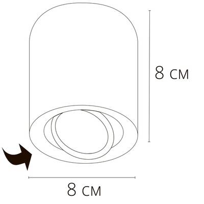 Точечный накладной светильник Arte Lamp BEID A1513PL-1BK, 1хGU10