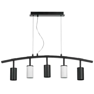 LR735373362 Люстра RULLO 5х50W GU10 ЧЕРНЫЙ/БЕЛЫЙ (571735+214437-3+214436-2)