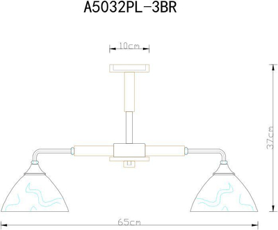 Потолочная люстра Arte Lamp MATTHEW A5032PL-3BR, 3хE27
